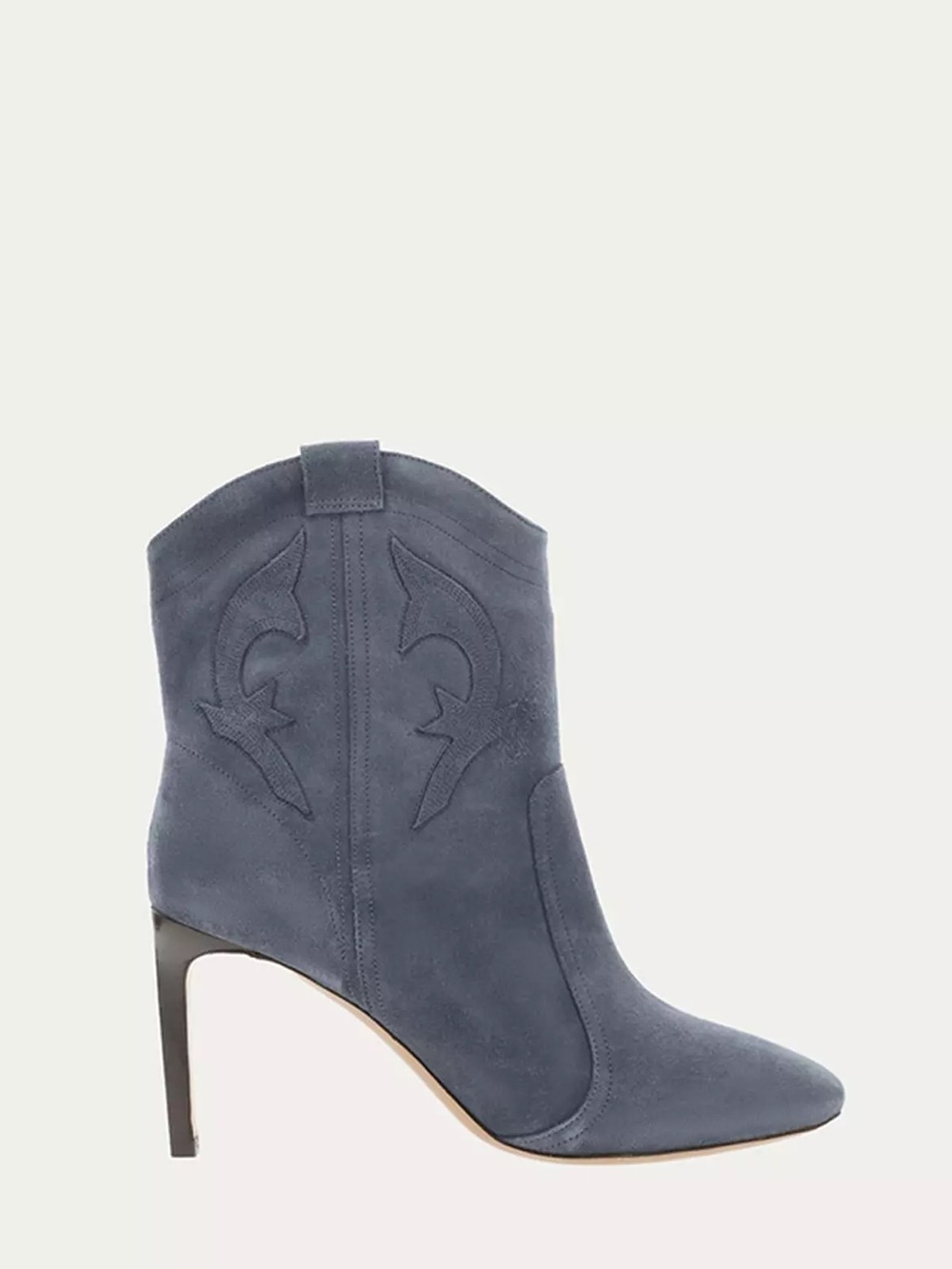 Ba&Sh Caitlin Blue Suede Western Booties